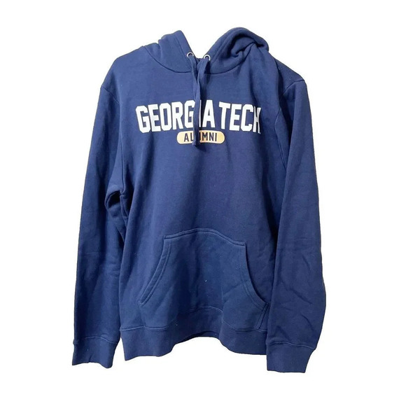 Fanatics Mens Blue Hooded Sweatshirt Medium Georgia Tech Alumni Kangaroo Pocket - Picture 1 of 9